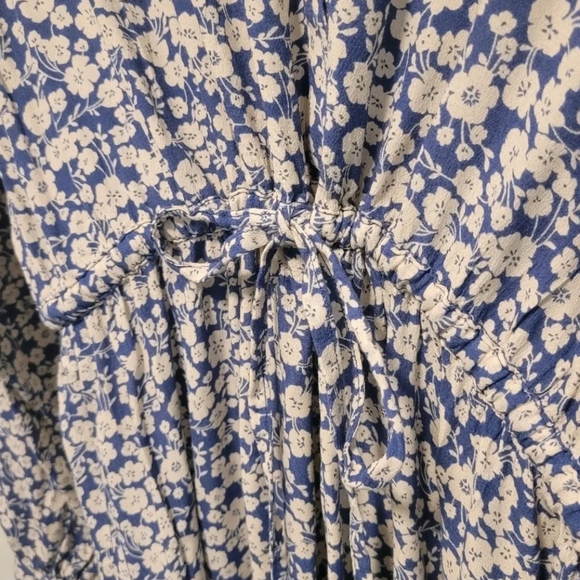 EC💙Gap Blue Floral Tiered Midi Dress - Picture 9 of 14